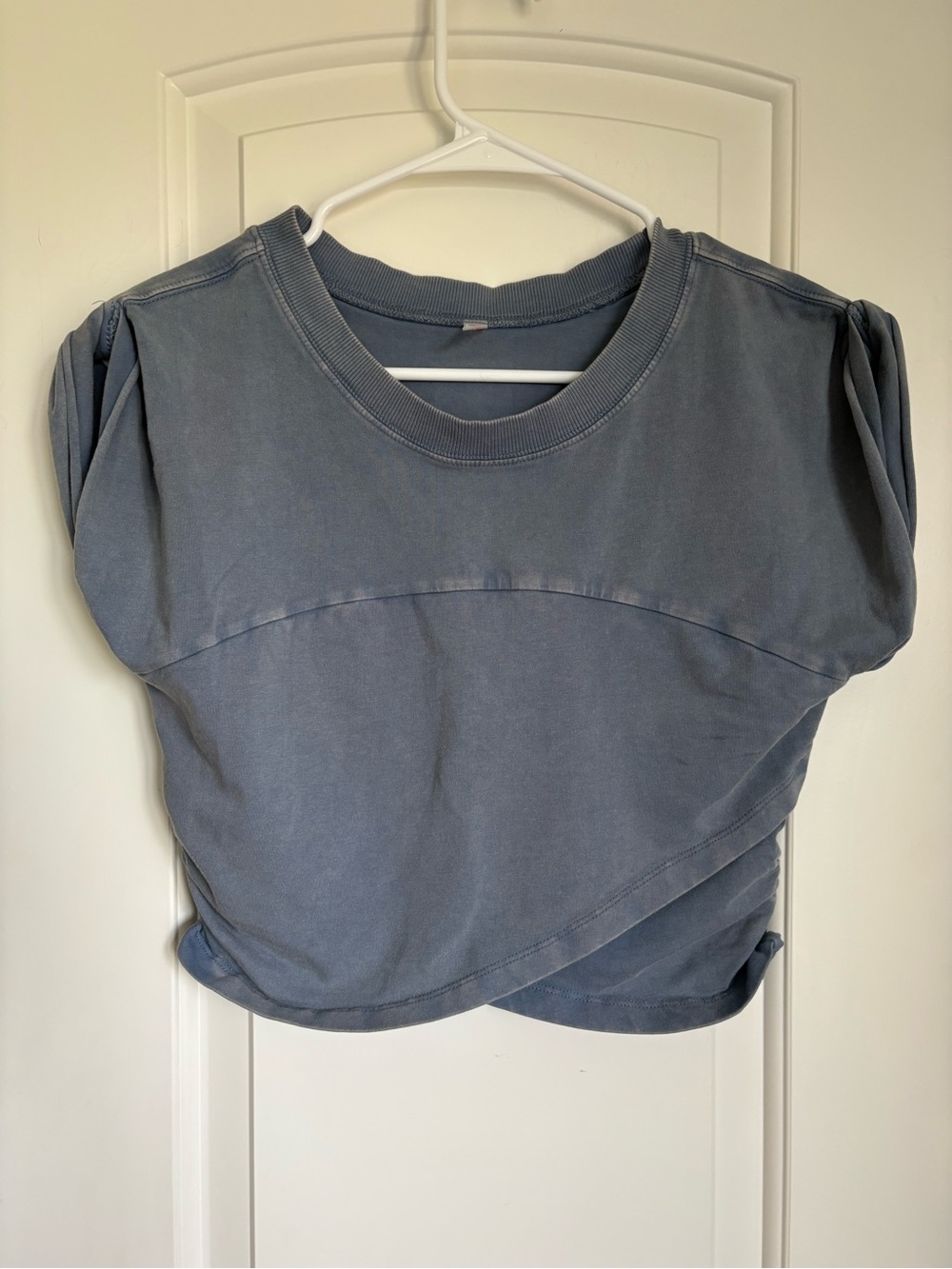 FP Movement Women’s Hot Shot Crossover Tee Blue Acid Wash - Size M